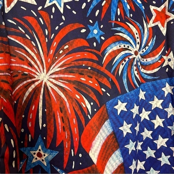 4th of July Patriotic Fireworks Red White & Blue Two Piece Unisex Short Set - Picture 2 of 14